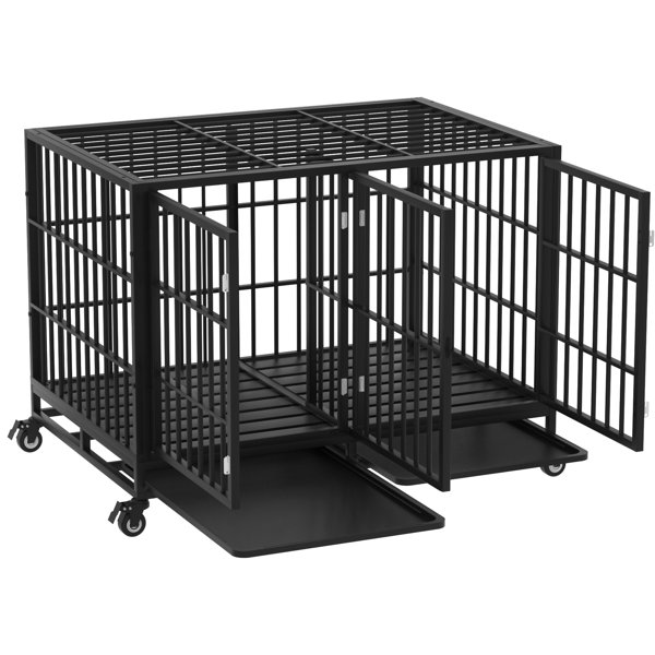 Tucker Murphy Pet™ 43" Stackable Dog Crate With Divider Panel For Large